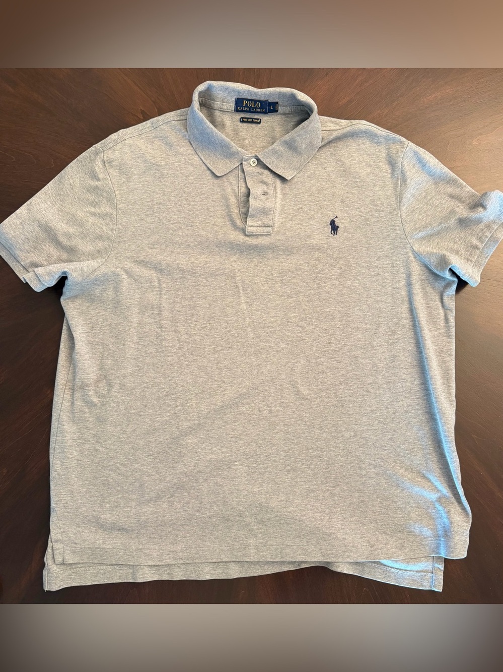 Polo by Ralph Lauren Light Gray Polo with Navy Pony